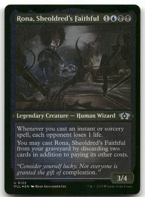 #ad #ad Rona Sheoldred#x27;s Faithful Foil Etched #123 LP March of the Machine Magic MTG $1.93