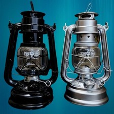 Lanterna a Cherosene Stile Vintage/Retro In Ferro e Vetro 250 ml Lampada Ad Olio