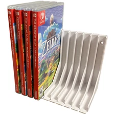 Nintendo Switch Console Game Holder Wall Mount Storage Organizer Case, Holds 10