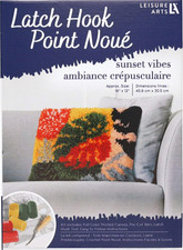 Leisure Arts Latch Hook Kit - Sunset Vibes  Approx. Size 16"x12"