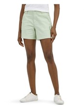 LEE Women s Size 16 Cargo Shorts Mid-Rise 5 Inseam Soft Waistband Soft Sage
