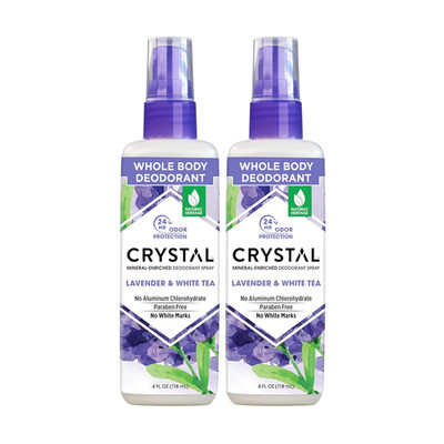 CRYSTAL  Mineral Deodorant Spray- Body Deodorant with 24-Hour Odor Protection, L
