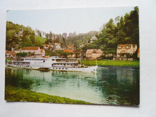 AK Rathen Sächs. Schweiz Elbe Schiff Wilhelm Pieck  Weiße Flotte 1969 color