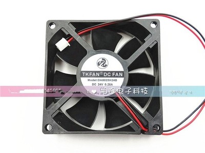 1 PCS  TKFAN DC FAN DA8025H24B  DC24V 0.25A  8025 8CM 2 wire  cooling fan #zc