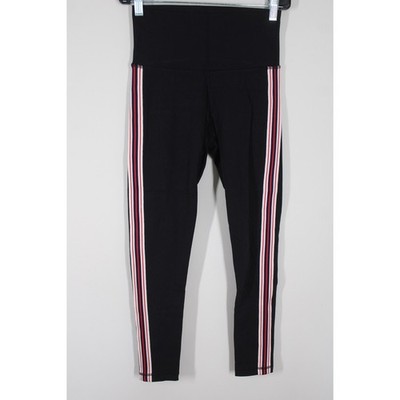 Tna S Black Athletic Leggings Pants Nylon Stretch Side Stripe Aritzia