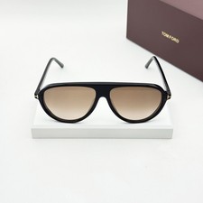 Tom Ford Marcus Ft1023 Sunglasses Black Frame Brown Gradient Lens 58-15-145