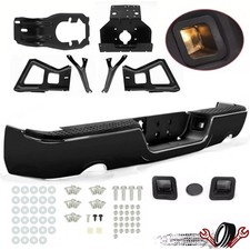 Rear Step Bumper Gloss Black Fit For 2009-2018 Dodge Ram 1500 Wo Sensor Holes