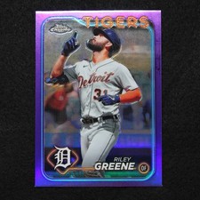 2024 Topps Chrome - Riley Greene - /250 - Purple Refractor - #101