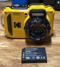 Kodak PIXPRO WPZ2 Digital Camera Yellow Waterproof Rugged For Parts