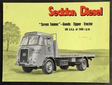 SEDDON Diesel 7 TONNER Goods Tipper Tractor Commercial Sales Brochure c1961