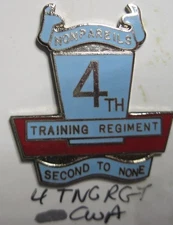 Army Crest DI dui cb clutchback  4th TRAINING REGIMENT Ft DIX NJ  CWA Aresta