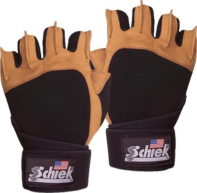 Schiek Sports - Model 425 Weight Lifting Gloves, Black/Brown, Size 2XL
