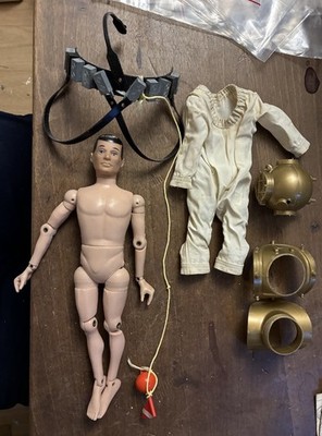 Vintage Original 60er Jahre GI Joe Adventure DEEP SEA DIVER mit Zubehör Hong Kong