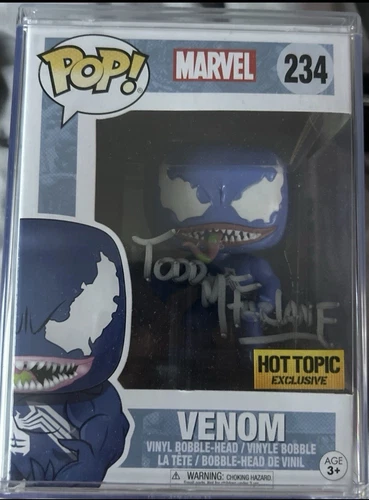Todd McFarlane Signed Auto Marvel Venom Vinyl Figure Hot Topic Funko Pop