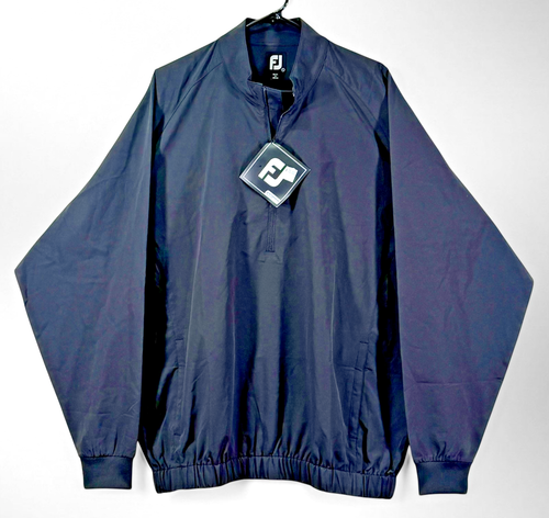 FootJoy FJ Half Zip Wind Shirt Jacket Mens Large Black Golf Windbreaker ...