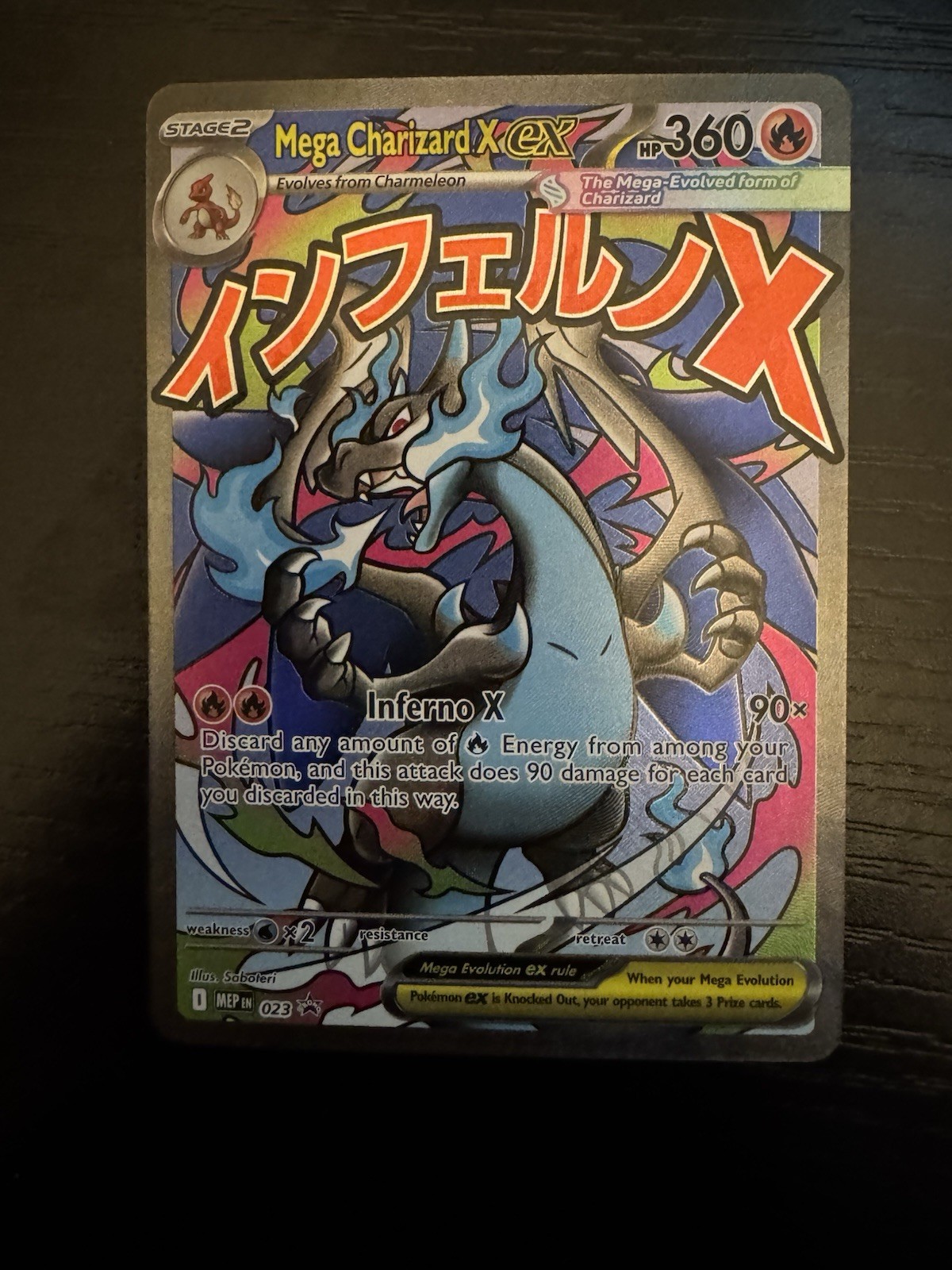 Mega Charizard X ex MEP 023 – Mega Evolution Black Star Promo – Pokémon TCG