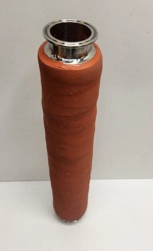 NEW OLD STOCK! 17-1/2" LONG HOT/COLD 2" TRI CLAMP SANITARY TRANSFER HOSE