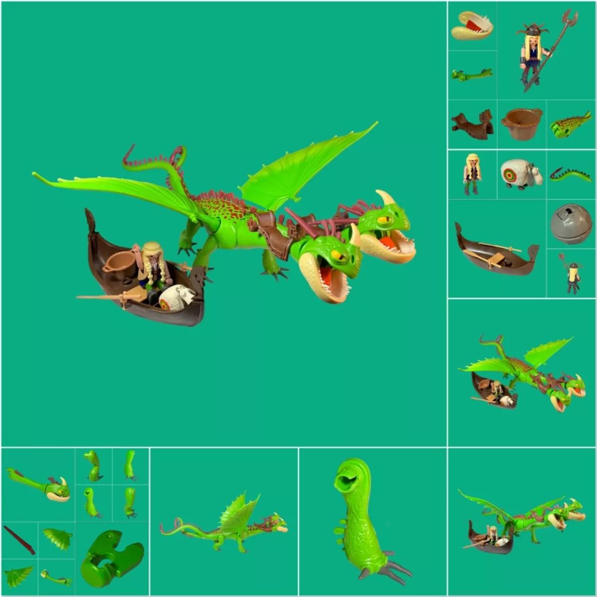 PLAYMOBIL 9458 Dragons Raffle and Taffa Nut with Vomit and Choking Select P41