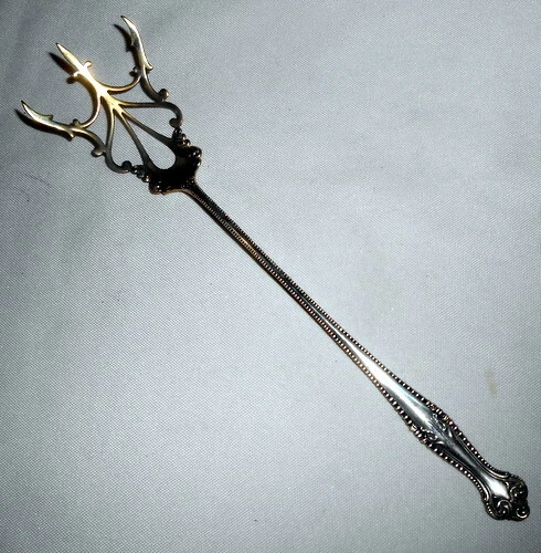 1893 "Canterbury" Towle Sterling Lettuce Fork "H" Monogram