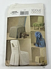 Vogue Sewing Pattern V8059 Chair Covers Home Decor New + Uncut 5 Styles