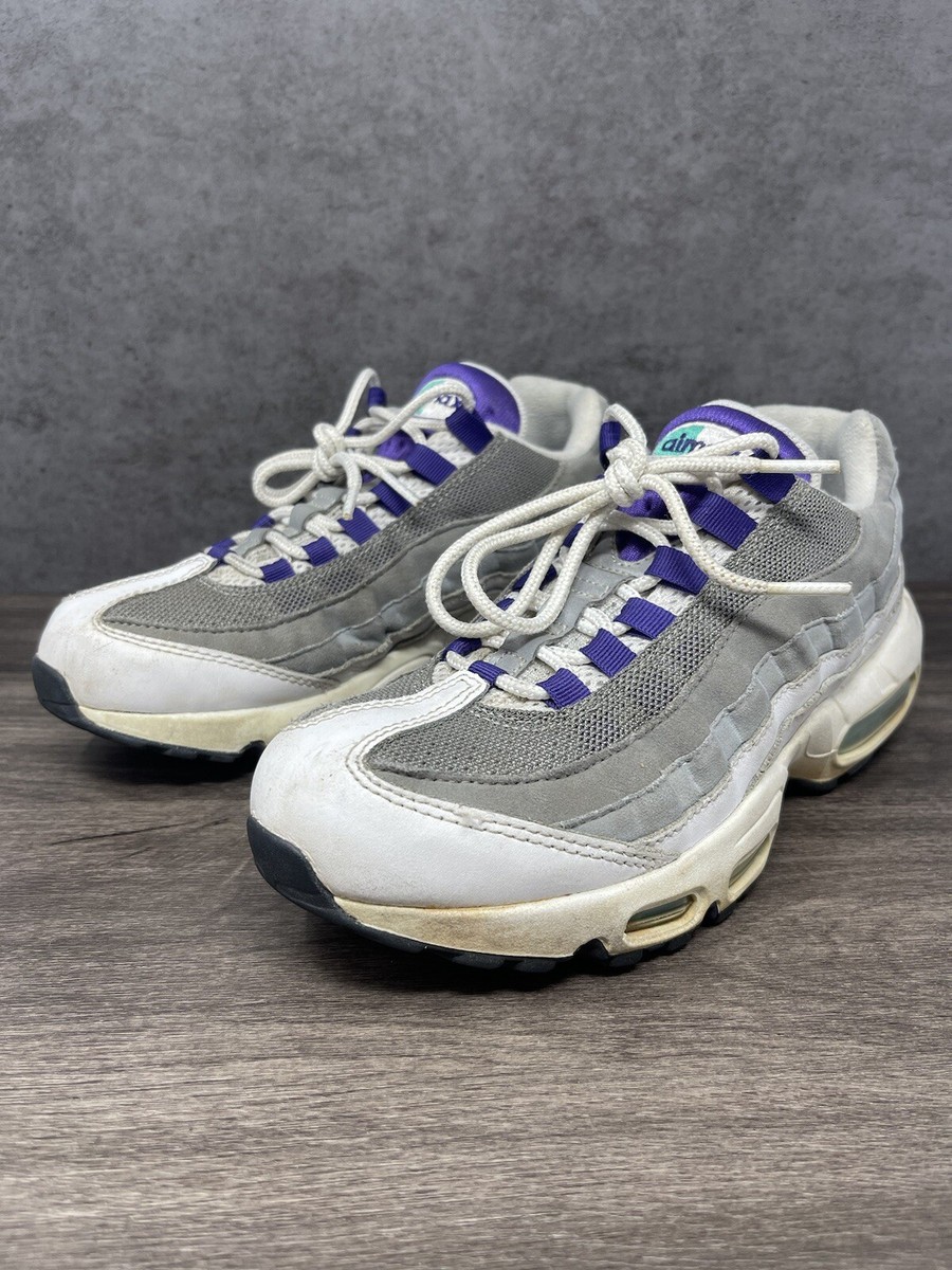 Nike Air Max 95 Size 8.5 Womens White Purple Grape Running Shoe