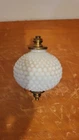 vintage hobnail milk glass lamp Piece