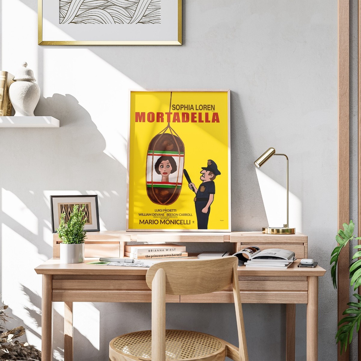 Mortadella 1971 Movie Poster With Sophia Loren, design by
