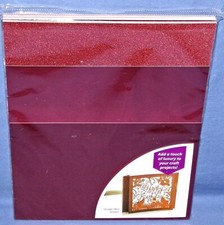 Crafter's Companion Luxury Cardstock Red Pack 30 sheets Glitter Matt Mirror New