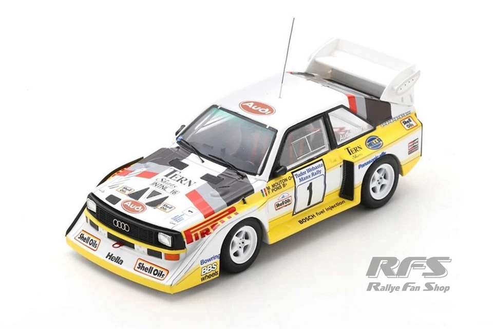 Audi Sport Quattro S1 Manx Rally Rallye 1985 Michele Mouton Pons 1:43 Spark 7897 - Bild 1 von 1