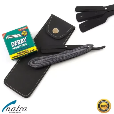 NATRA Rasiermesser + 100 DERBY PROFESSIONAL Rasierklingen Rasierer NATRA + Etui - Bild 1 von 4