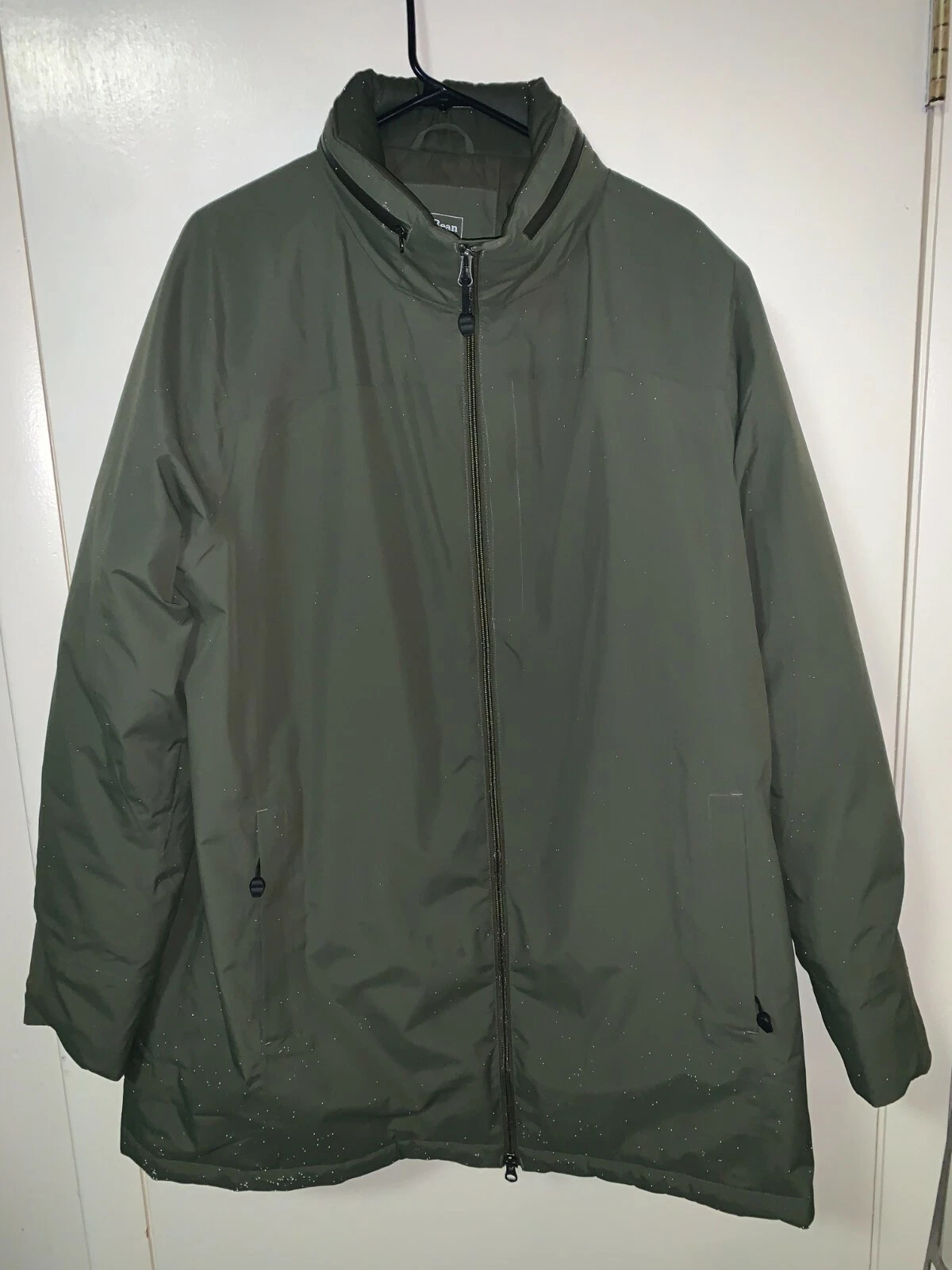 LL Bean Men's XL Winter Snow Ski Snowboarding Jacket TEK Primaloft Coat HOODED