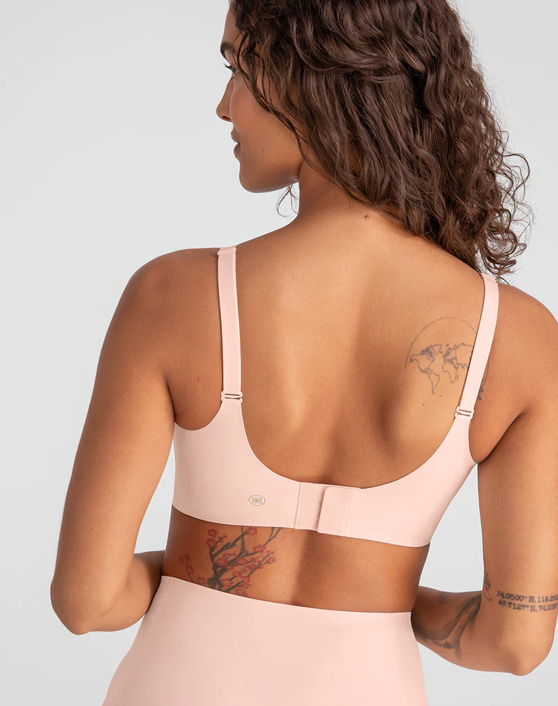 NWT New Women's HONEYLOVE CrossOver Bra CLASSIC PETAL Pink Regular