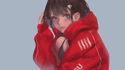 Anime 2d artwork digital art girls brunette Playmat Game Mat Desk
