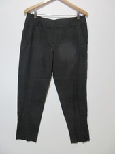 Sz 8 Ann Taylor Loft Gray Pants Julie Tapered High Rise Trouser 32X27