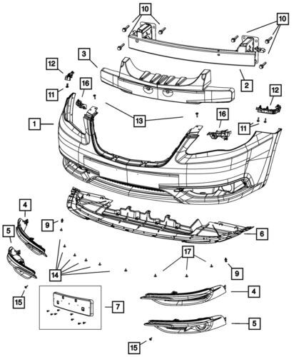 Bisel del faro derecho para Mopar (N/P 68082018AA)
