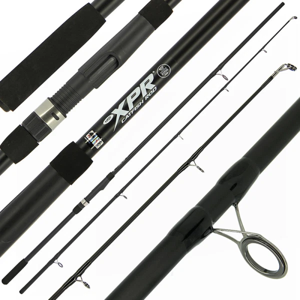 NGT XPR 10FT 2PC CATFISH CAT FISH ROD BLACK CARBON FIBER FISHING TACKLE IN  BAG