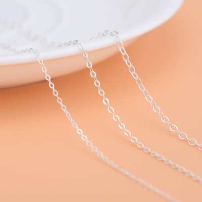 Real 925 Sterling Silver Necklace 1.3mm DIAMOND CUT TRACE Chain
