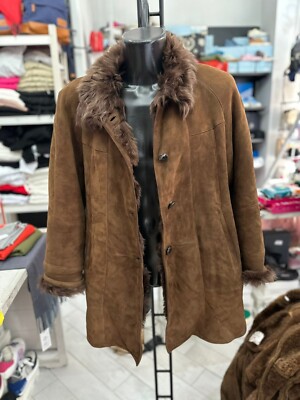 Conbipel Shearling Shearling Used Women Woman Size 44 Brown LLV1032