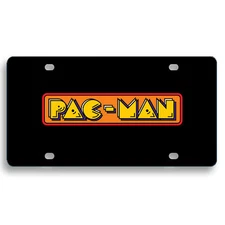 Pac-Man Orange Plate Frame - Retro Gaming Car Accessory for Gamers - Official