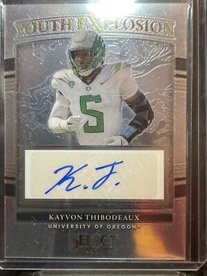 2022 Panini Select Draft Picks Kayvon Thibodeaux  Youth Explosions Auto YE-KTH