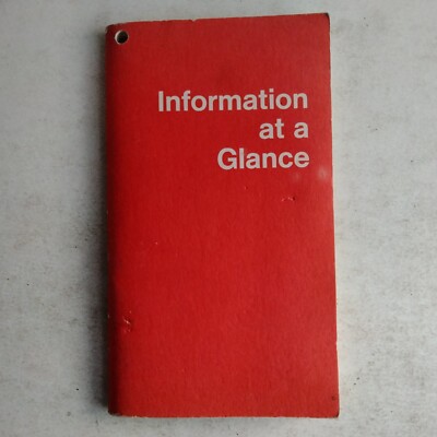Information At A Glance Eli Lilly Booklet Teflon Laura Dean 1970Complete