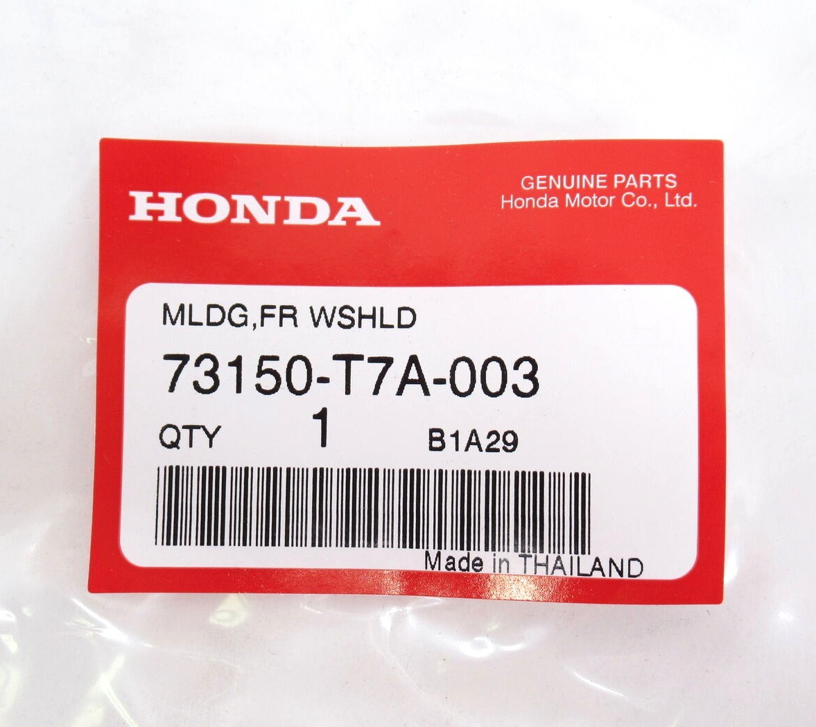 Genuine OEM Honda 73150-T7A-003 Front Upper Windshield Molding