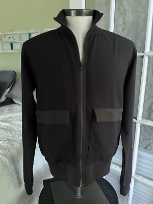 Lot 78 x Barneys Men's Sz. S Full-zip Jacket Black with Charcoal Accents A071208