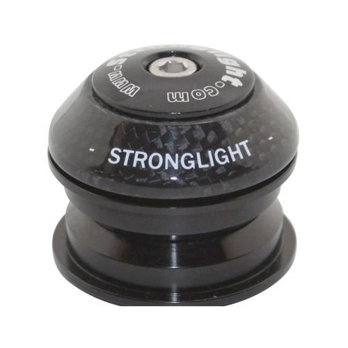 Jeu de direction semi-intégré 1"1/8 44mm en aluminium noir avec roulements annulaires