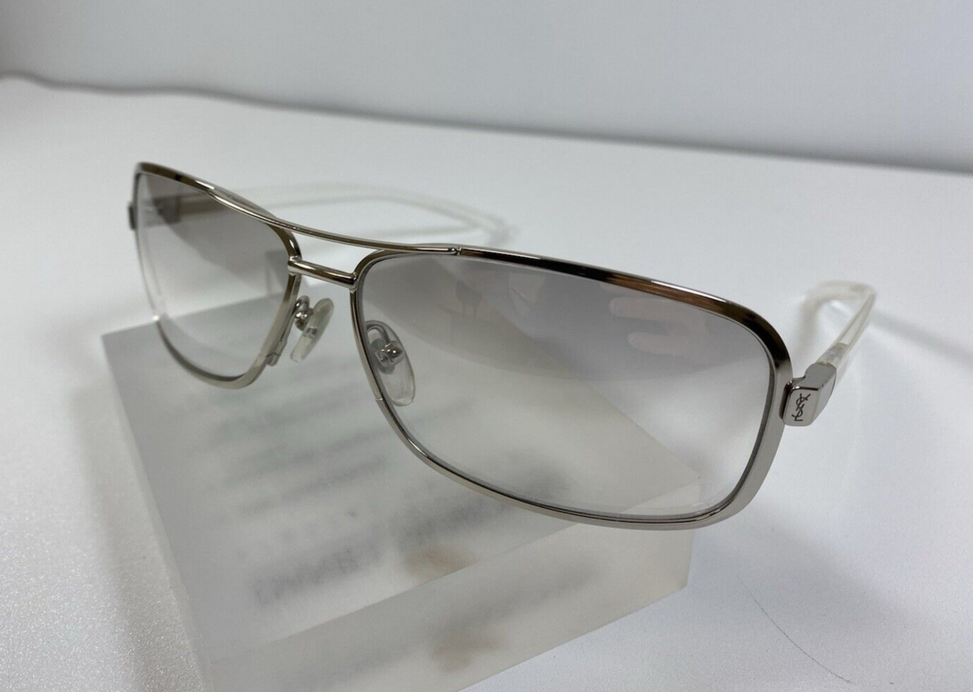 Occhiali da sole donna Yves Saint Laurent YSL 2021S YB7 argento grigio nuovi Italia