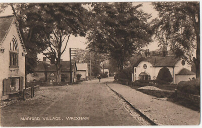 Vintage Postkarte Marford Village Wrexham The Milton ''Photogravure'' Serie