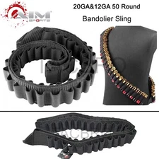 AIM Sports Heavy Duty Nylon 50 Round Shell Holder Sling for 12/20GA Bandolier