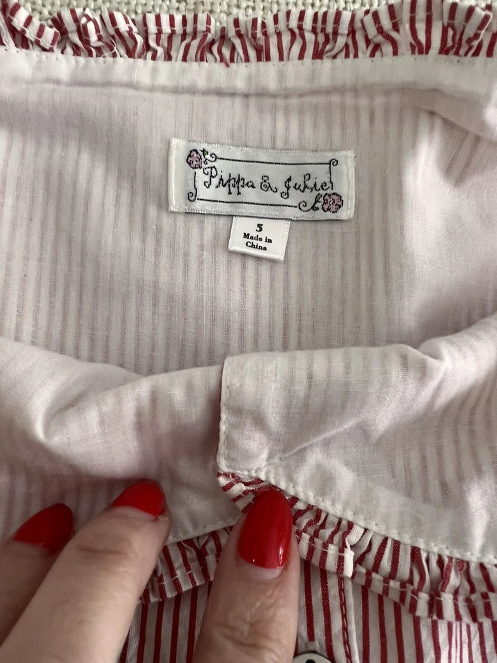 Pippa & Julie, Red/White Girl's Dress, size 5 - Image 4 of 4