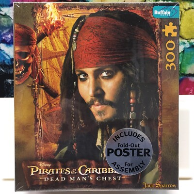 Pirates of The Caribbean Jack Sparrow 300 Piece Puzzle Johnny Depp Poster NEW!