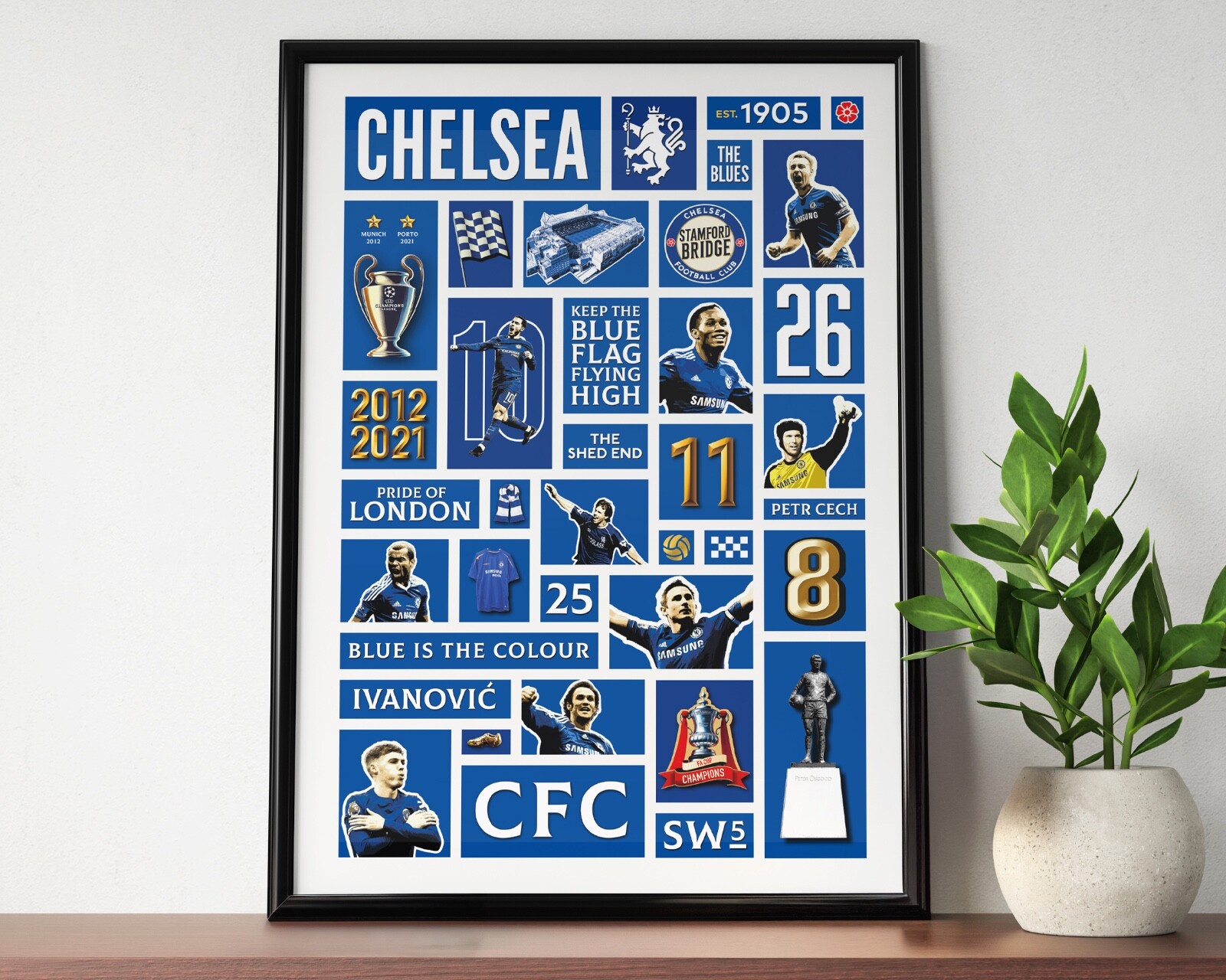 Chelsea Print | Chelsea history Poster | Birthda Gift | Print Wall Art, Football